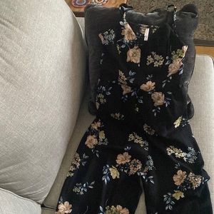 Black Floral Jumpsuit